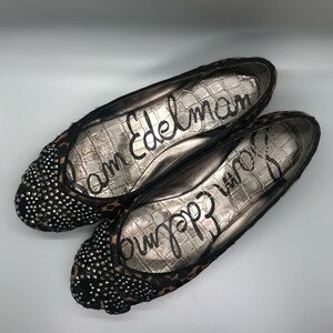 Sam Edelman Charleen Studded Round Flats Size 8